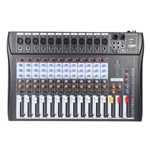 120S-USB 12 Channels <strong>Mic</strong> <strong>Line</strong> Audio Mixer Mixing Console Wireless BT Connection USB XLR <strong>Input</strong> 3-band EQ 48V Phantom Power - Product Image 3