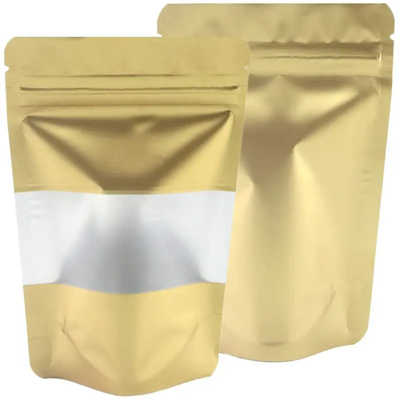 Feuille d'aluminium laminée 1kg 250g Café Stand Up Pouch Frosted Seal Snack Zipper Tea Packaging Bag