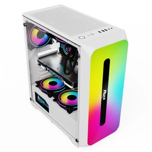 カスタムゲーミングPCケーシングガラスゲーミングコンピューターケースATXゲーミングPCケースホワイトカラーハイエンドデスクトップCPUコンピューターシャーシ - Product Image 1