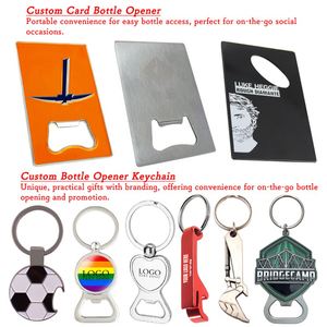 OEM Fabricação Aço Inoxidável Metal Logotipo T-shirt Abridores Cartão Forma Chaveiro Cerveja Personalizado Abridor De Garrafas