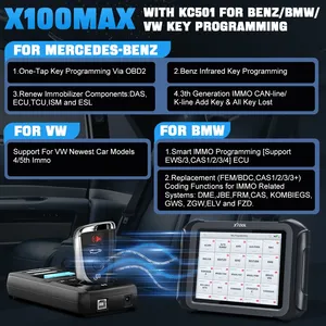 XTOOL X100 MAX programmatore chiave IMMO avanzato per tutti i sistemi di diagnostica ECU programmazione 42 servizio Scanner di controllo bidirezionale PAD3