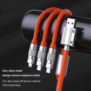 2024 BHD Best Promotion Multiple Universal 3in1 <strong>Charger</strong> <strong>One</strong> USB Multi 3 in 1 Charging Data USB Cable for Phone Micro USB Type C - Product Image 2