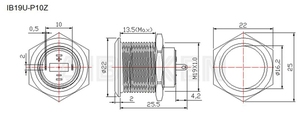 12V/24V pulsante di Reset/auto-blocco pulsante interruttore Pin terminale per apparecchiature elettroniche pulsante - Product Image 6