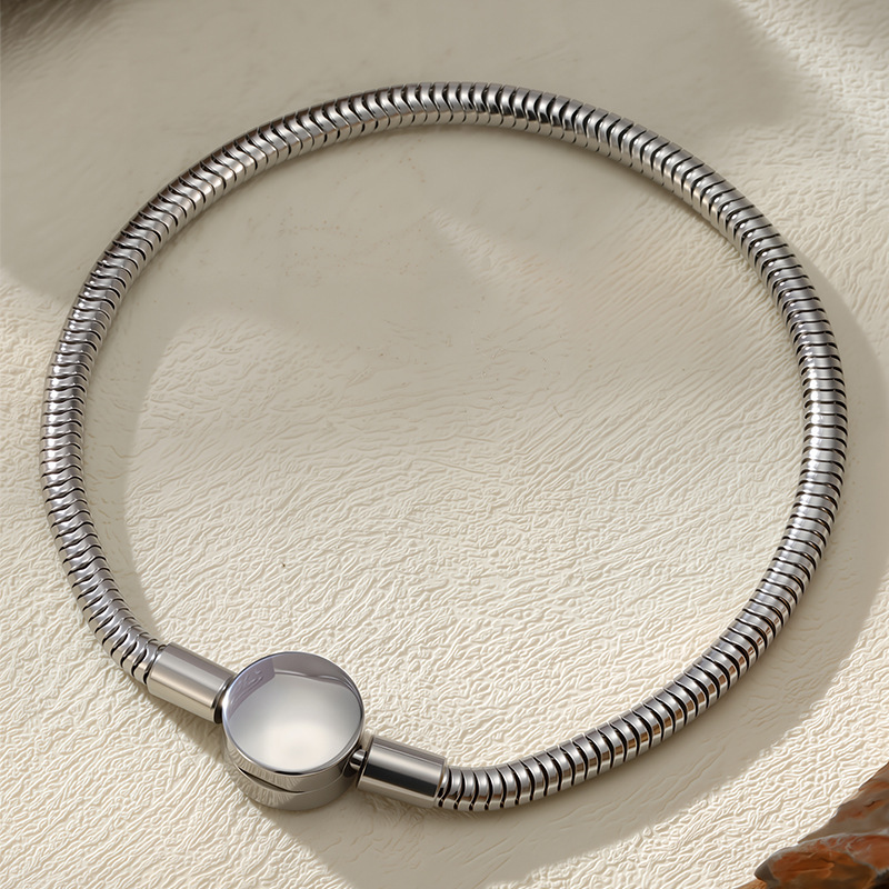 Bracciale Pandora Apribile Rotondo in Argento