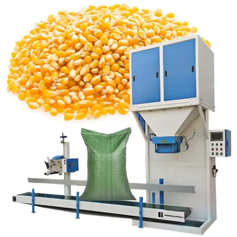 Yüksek hızlı 5kg 10kg 15kg 25kg 50kg hububat fasulye buğday pirinç tohumu fındık tartı paketleme makinesi