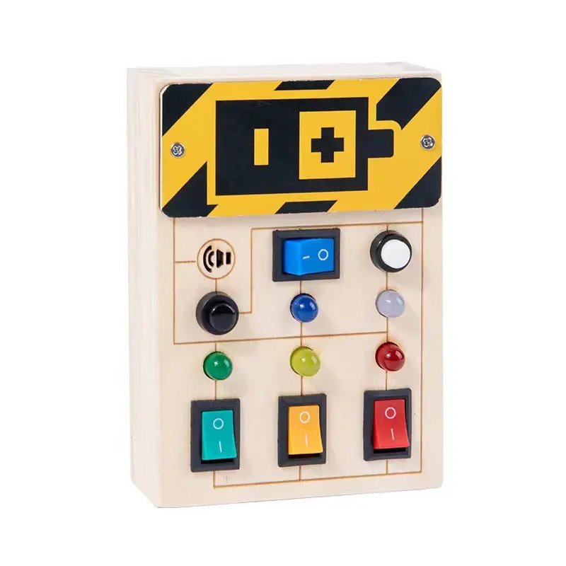 Top Sale Sensory Montessori Toys Busy Board With Led Light Switch