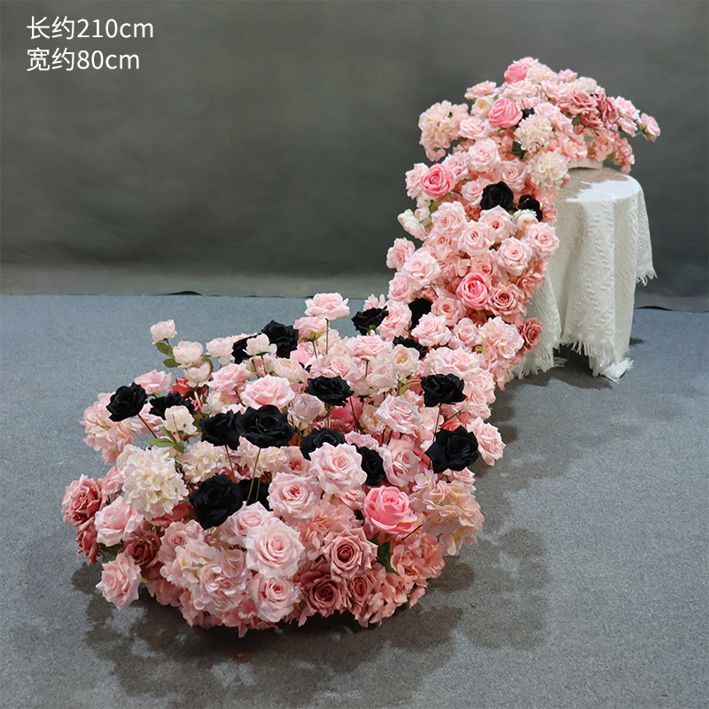 21m pink black rose hydrangea waterfall flower-sucker included