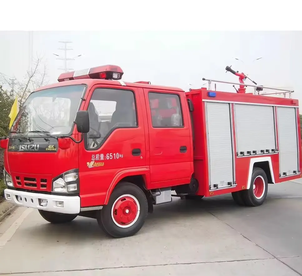 Litros Tanque de agua Isuzu 2000 Litros Tanque de agua usado Camión de Bomberos de emergencia ISUZU Camión de bomberos