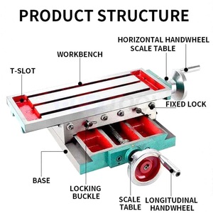 铣削钻床用铸铁燕尾滑轨导轨两轴xy十字手动滑台 - Product Image 3