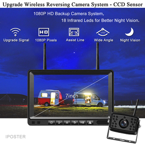 IPoster <strong>7</strong>&quot; Digital Signal WiFi <strong>Rear</strong> <strong>View</strong> <strong>System</strong> Free 32GB Card 1080P Built in DVR Reverse <strong>Camera</strong> Monitor - Product Image 6