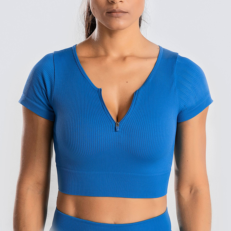 Bleu roi Manches courtes