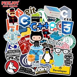50PCS/bag Programmer Software <strong>Programming</strong> <strong>Language</strong> Laptop Vinyl Stickers Plastic Bottle Label Perfume Skateboard Laptop Stickers - Product Image 2