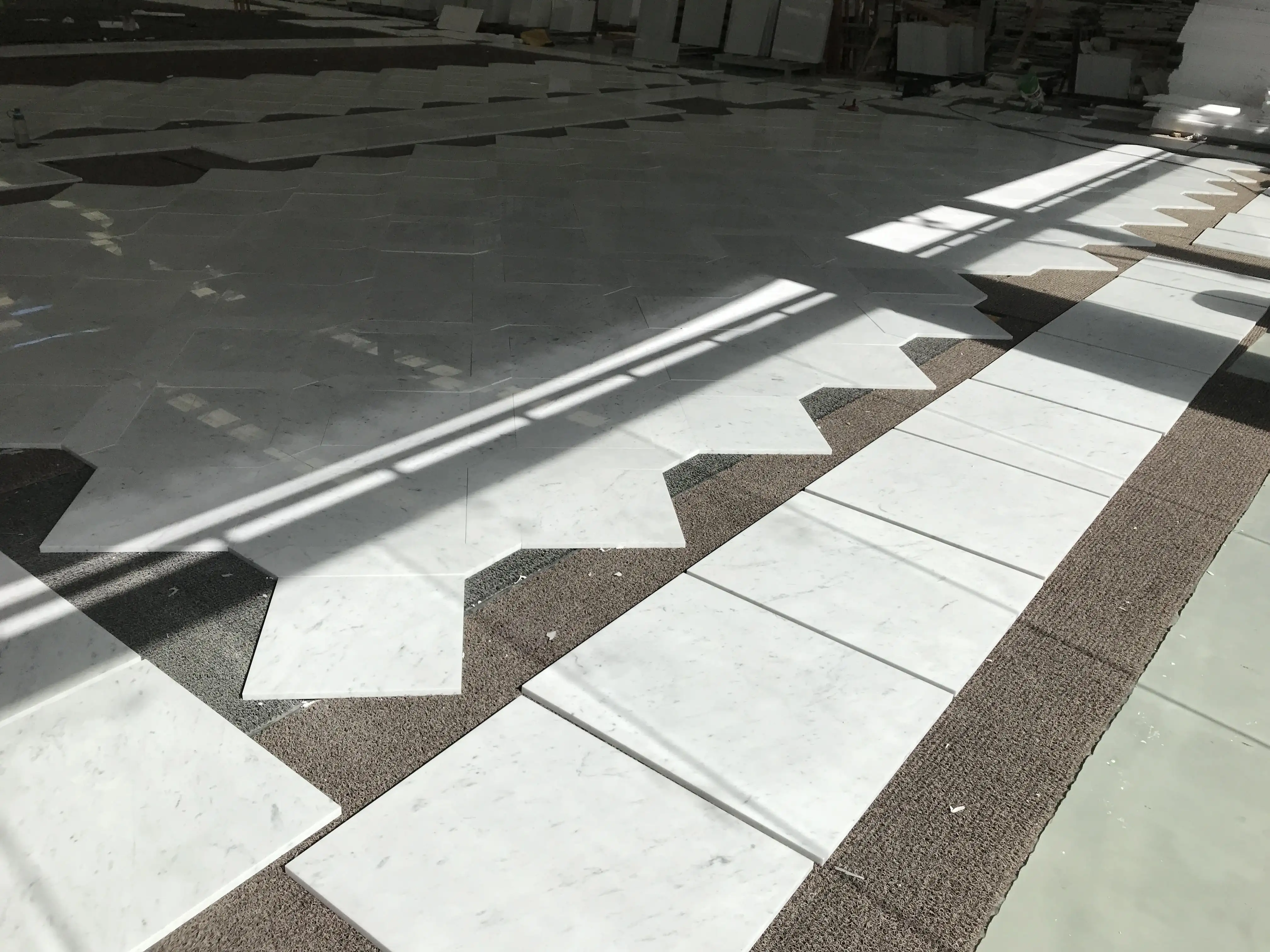 Italy Luxury Bianco Carrara marble slabs white marble polished porcelain floor tile waterproof for floor for project