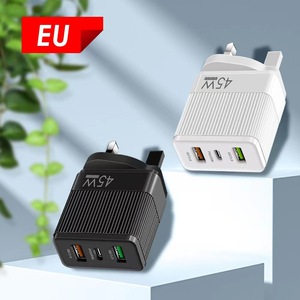 45W PD Fast Charger EU US UK Type-c 2 <strong>USB</strong> Port <strong>Multiple</strong> <strong>Output</strong> <strong>Adapter</strong> Mobile Phone Travel Wall Charger for Mobile Phone - Product Image 4