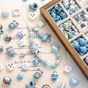 गर्म बिक्री रंगीन बीड्स हाथ से पेंट किए गए बेड्स diy ब्रेसलेट चार्ट राल शिल्प के लिए गोंद कवैई आकर्षण - Product Image 2