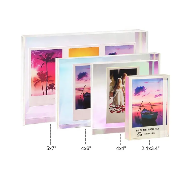 Fujifilm — cadre Photo en acrylique, affichage couleur, bloc coulissant, pour Fujifilm Instax Mini Polaroid PIC-300 Z2300, Film