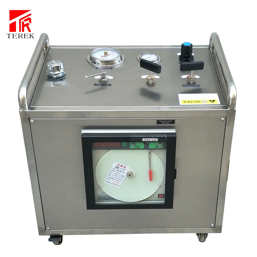 Unità di prova della pressione idraulica di marca TEREK 10 - 20,000 psi con il registratore della tabella di carta