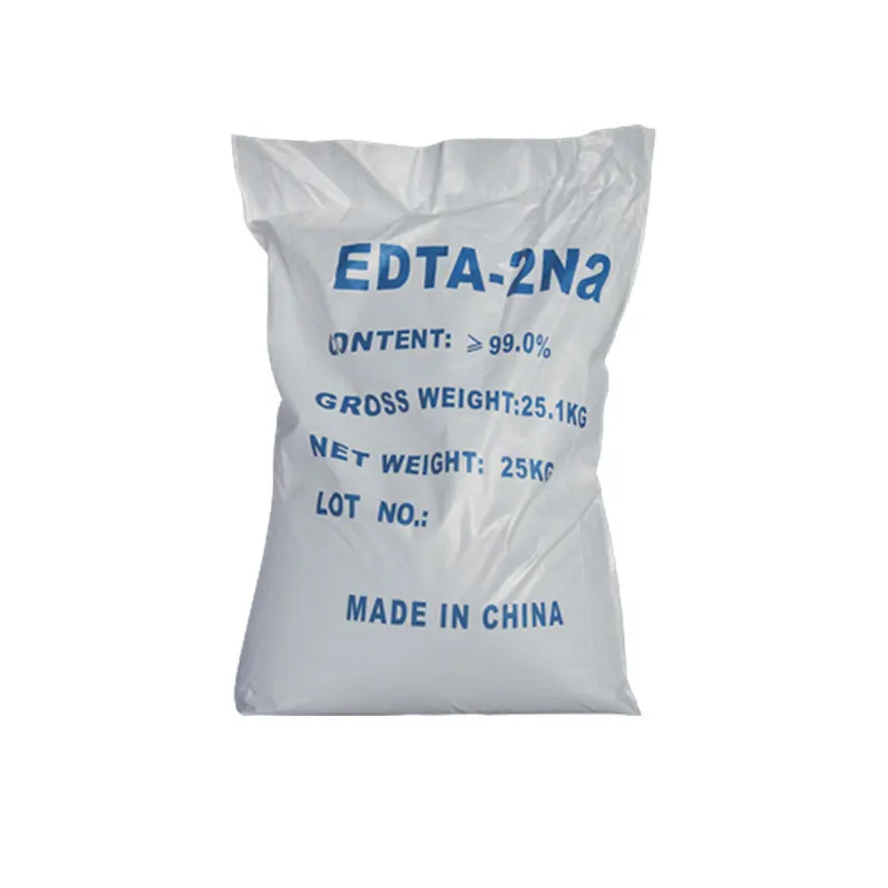 بودرة كريستالية بيضاء من مادة Disodium EDTA وأيثيلينديامين وأحماض التيترااسيتيك مادة خام لتغسيل الأغراض عامل الكيلا EDTA 2Na