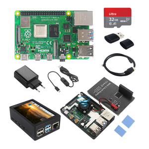 Raspberry Pi 4 modello B Kit completo 8GB 4 2 RAM + 3.5 "TouchScreen + Case + Fan + dissipatori + adattatore di alimentazione + scheda per RPI 4 Rpi4B - Product Image 1