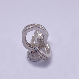 Desenhar corda jóias conector decorativo chapéu fecho moda pérola botão mosquetão fecho com zircão 925 fecho de prata esterlina