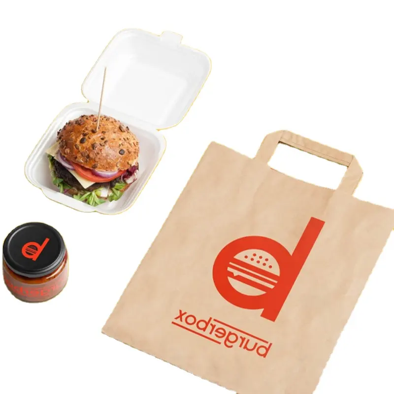 Pedido personalizado de calidad alimentaria patatas fritas reciclar bolsas de papel de embalaje para restaurante rápido