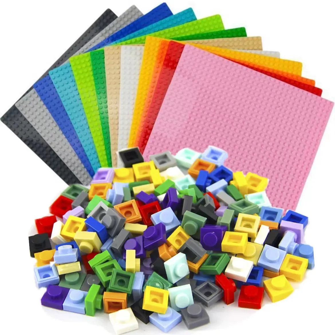 Kits de blocos de construção, diy, educacional, 1x1 pixel, bolsas de tijolo 3024 e 32x32 pontos, placa de base 3811