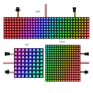Пользовательские DC5V WS2812B матричная панель 8x8 8x16 8x32 светодиодные эффекты программирования анимации адресуемые светодиодные пиксельные полноцветные экраны - Product Image 2