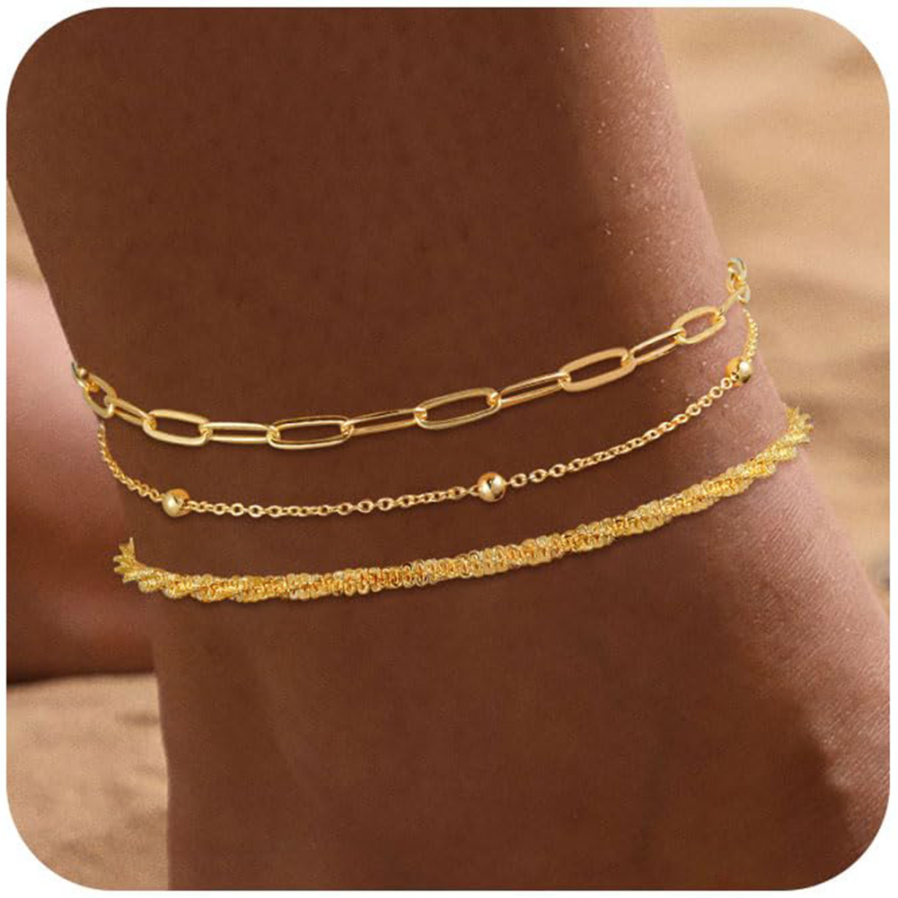 Ensemble 3 pièces doré - argent cassé