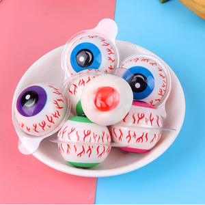 אלאל פרטי תווית halloween פופ עין סוכריות 3D ממתקים טעם פירות גלגל עיניים סוכריות גומי סוכריות גומי