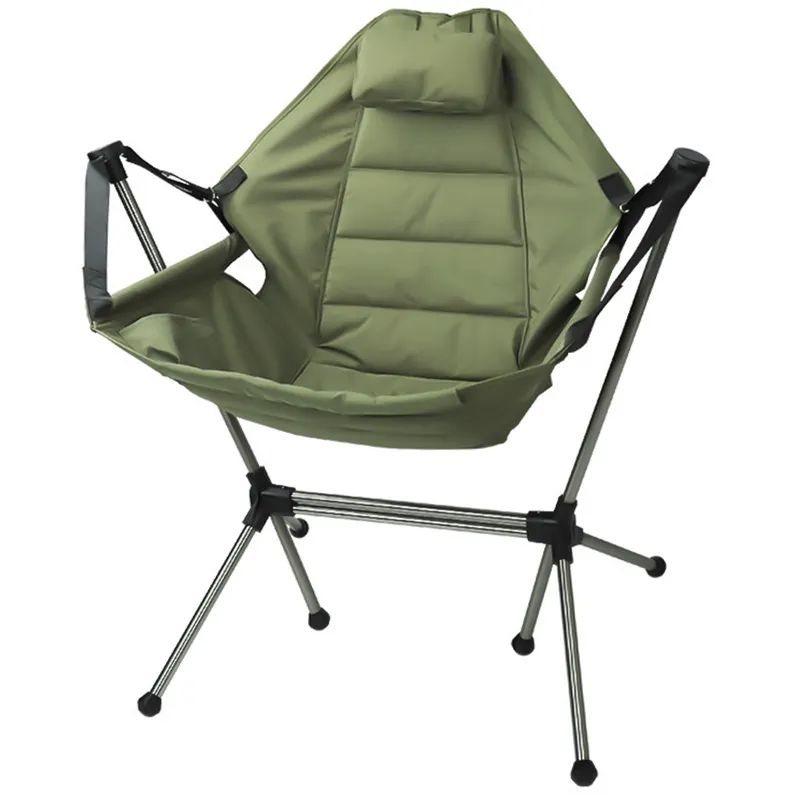 Feistel – chaise de Camping à bascule en alliage d'aluminium, hamac de jardin rembourré avec oreiller