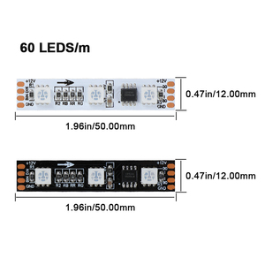 เทปไฟเส้น LED 12V LB1934A ตั้งโปรแกรมได้สี RGB ขนาด12มม. เทปตกแต่งภูมิทัศน์ภายนอกอาคารสามารถติดตั้งได้ - Product Image 3
