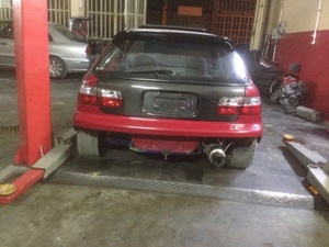 92-95 Honda EG Civic için karbon Fiber Hatchback arka gövde bot kılıfı - Product Image 2
