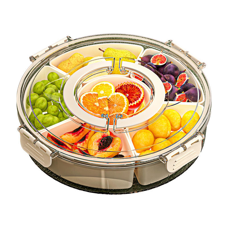 Bandeja de frutas giratoria hexagonal pequeña