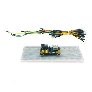 Mb 102 Breadboard potenza mb 102 nero 830 punte Solderless prototipo Bread board per arduino kit + 65 pz Jumper fili cavo - Product Image 5