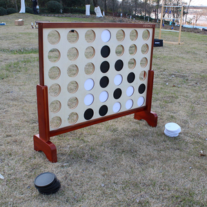 28&quot; Hight Giant Wooden 4 in a Row Game Set Jumbo Connect 4 Family Fun with Coins Carrying Bag and Rules - Product Image 4