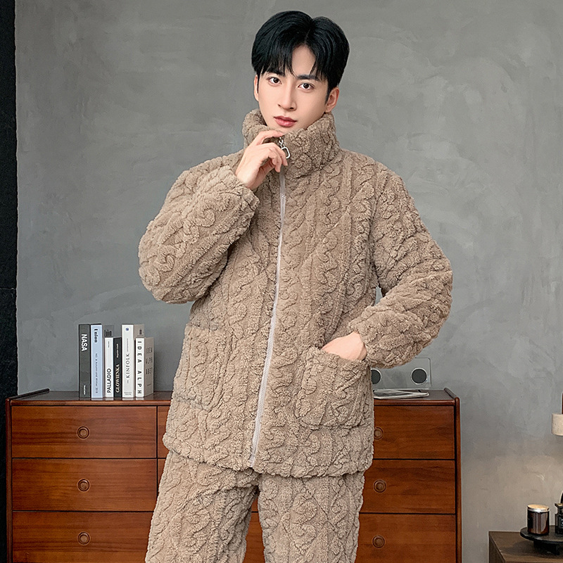 light brown twist three-layer quilted