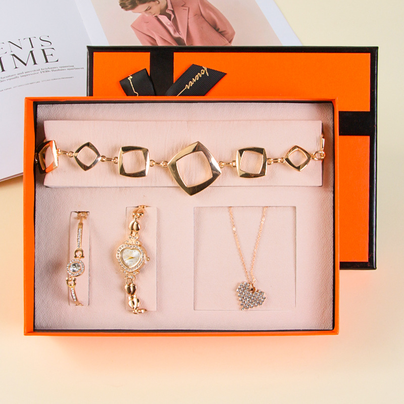 5-piece set (belt, bracelet, watch, necklace, gift box)