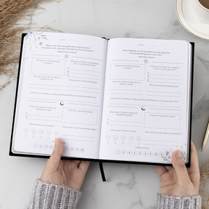 Cuaderno de lino de tela de lujo A5 de calidad superior planificador de tapa dura diario Agenda Bloc de notas hojas impresas con impresión de LOGOTIPO - Product Image 2