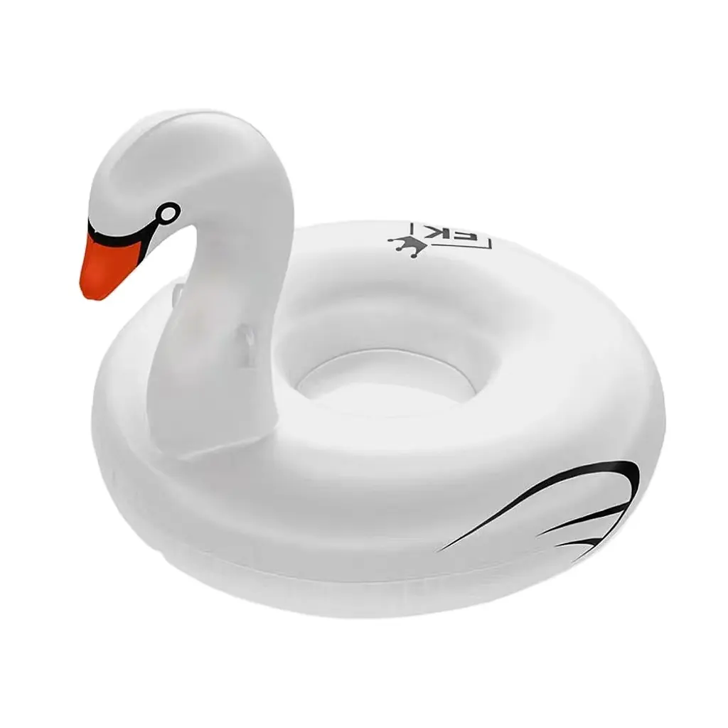 Nuevos juguetes personalizados de alta calidad para piscina grande, Fiesta en la playa de gran tamaño, venta al por mayor, anillo de natación de cisne blanco inflable personalizado, cisne flotante SW