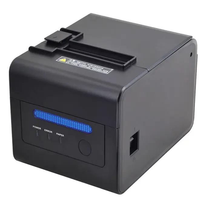 Imprimante thermique de reçus de cuisine à l'épreuve de l'huile de 80mm avec haut-parleur, commande de terminaux de systèmes de point de vente tout-en-un avec Scanner et imprimante