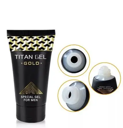 Tubo branco Titan Gel Gold russo pênis alargamento creme retardador Intim Gel ajuda homens efeito pênis