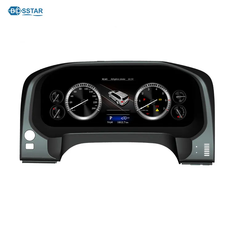 Speedometer Mobil LCD 12.3 Inci, Speedometer Mobil Dasbor LCD untuk Sistem Toyota Prado Linux