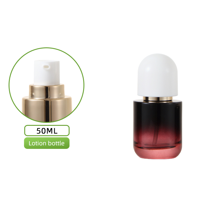 Botella de vino tinto de 50ml-Loción de oro + cubierta blanca de yunshang