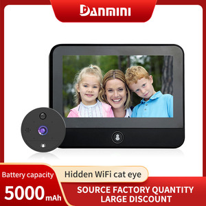 4.3 Inch Wifi Peephole Door Viewer Camera 2K FHD High Resolution Video <strong>Intercom</strong> Night Vision PIR Motion Detection Big Battery - Product Image 2