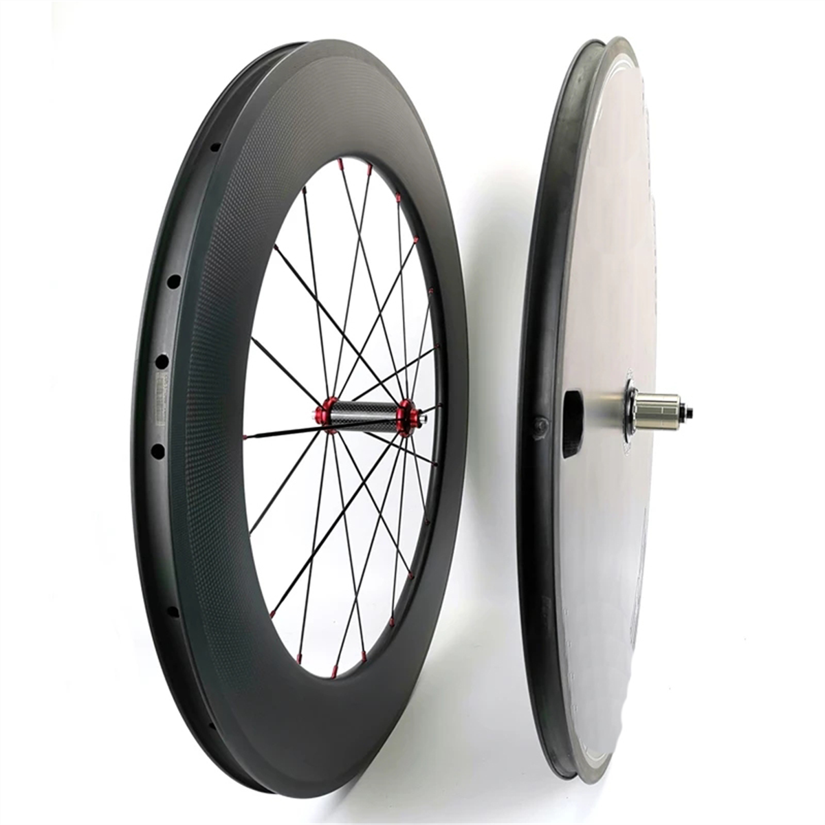Rueda de disco trasera negra ruedas delanteras de 88mm un par