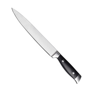 High-end 5 parça <span class=keywords><strong>X30cr13</strong></span> paslanmaz çelik dövme sapı mutfak bıçağı kauçuk ahşap blok ile Set