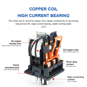 Bem (MK) Rơle trung gian 2p-i Bem (MK) 3p-i Rơle nhỏ 11 Chân 8 chân 220V 24V 12V với rơle điện từ cơ sở - Product Image 4