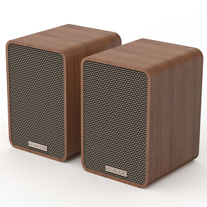 SR10 Carcasa de madera Control remoto Control de botón Volumen Bajo Agudos Ajustable Estantería activa Altavoces para TV y computadora - Product Image 2