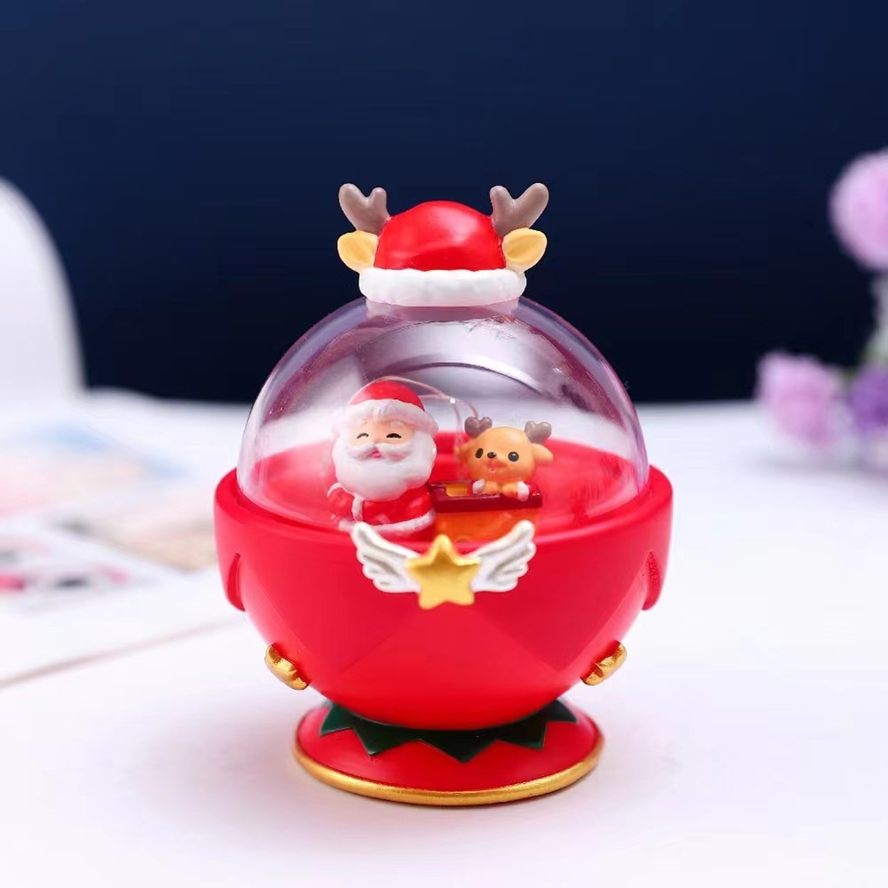 Santa Claus pulling the sleigh