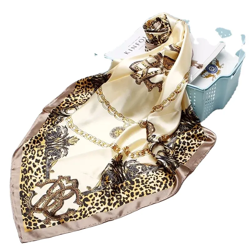 Bufanda cuadrada estampada para mujer, de 35 pulgadas Hijab, a la moda, pago del 100% antes del envío, 39 colores, SF01-SF039, marca OEM, bolsa de polietileno